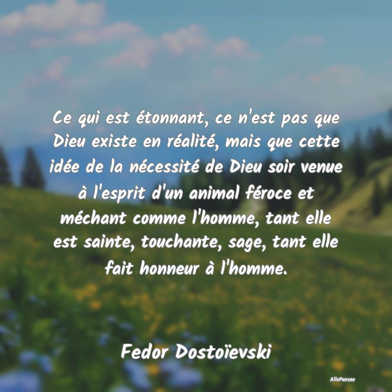Ce qui est étonnant, ce n