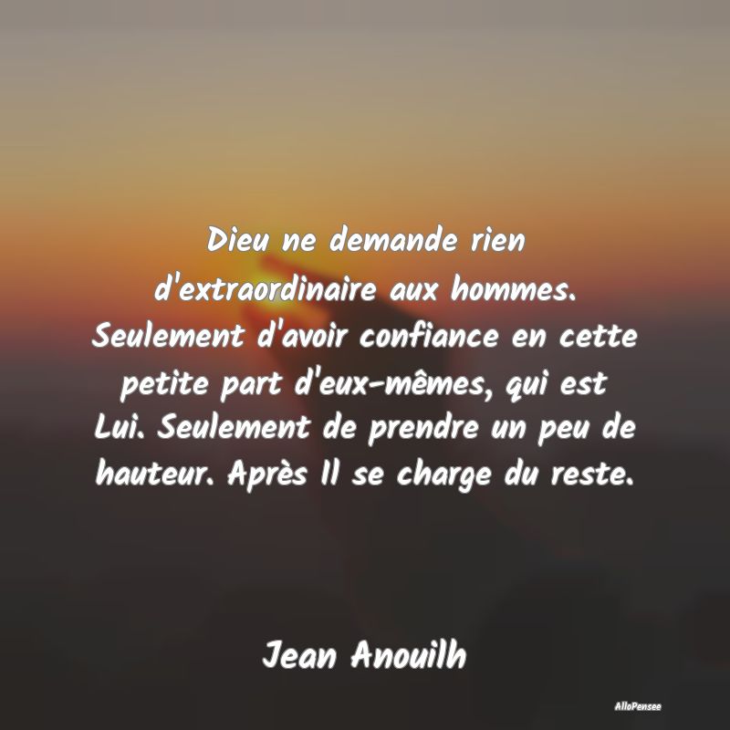 Dieu ne demande rien d