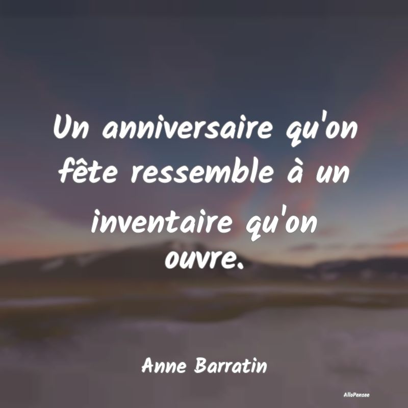 Un anniversaire qu