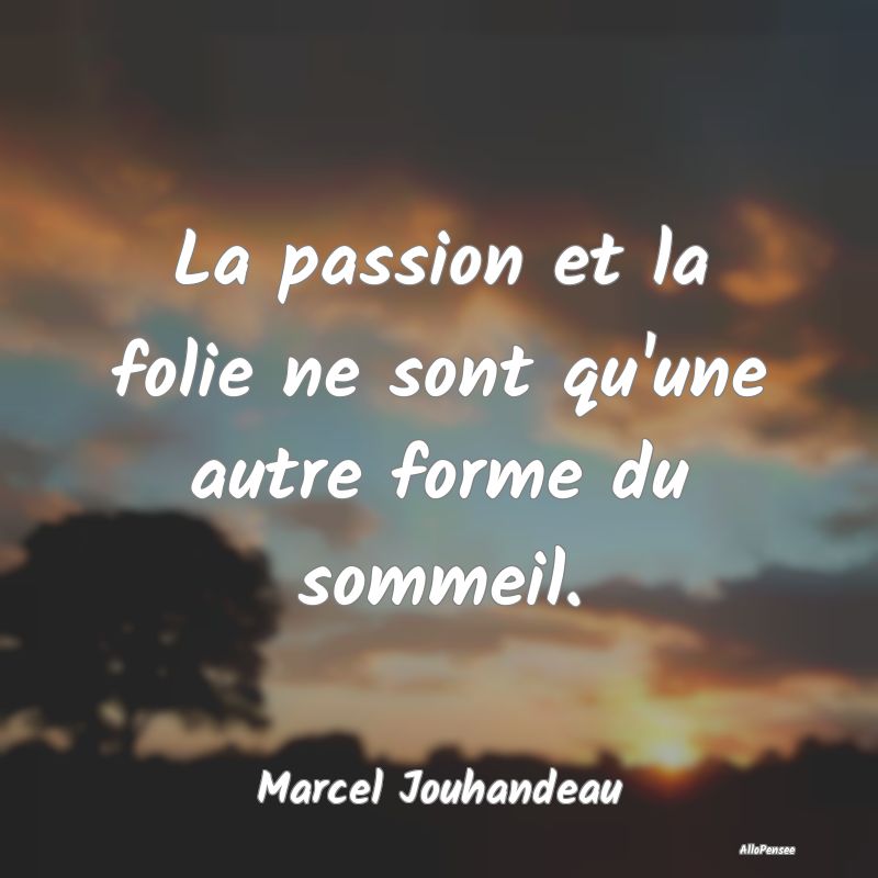 La passion et la folie ne sont qu
