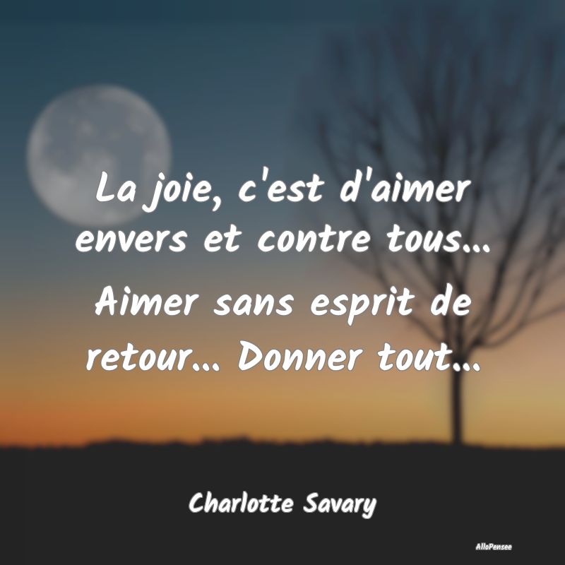 La joie, c
