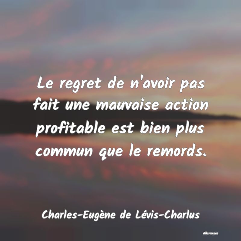 Le regret de n