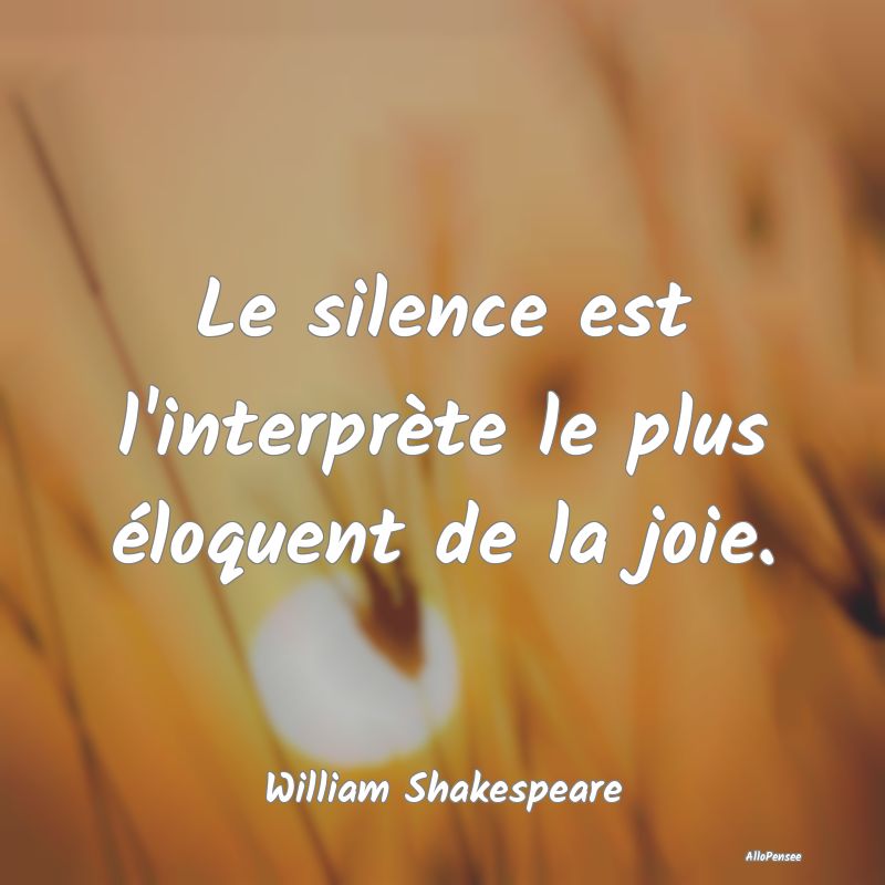 Le silence est l