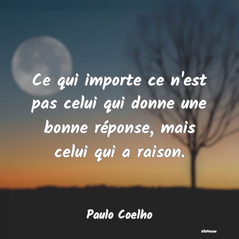 Ce qui importe ce n