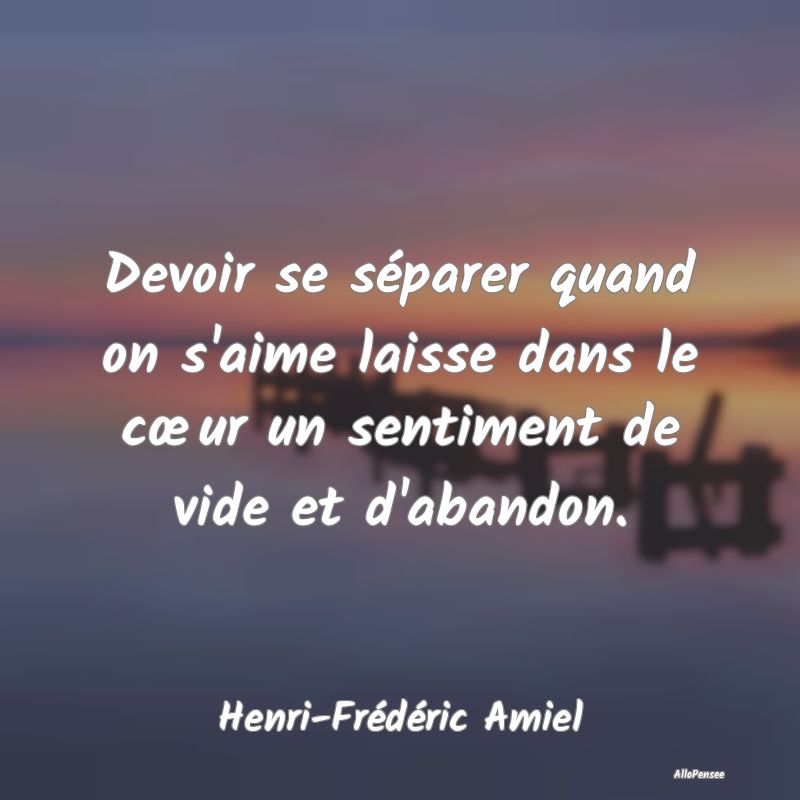 Devoir se séparer quand on s