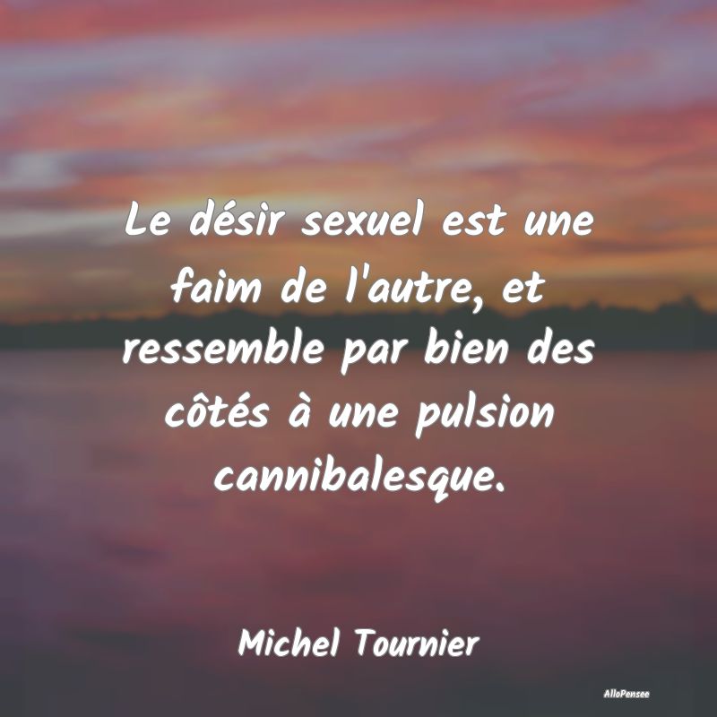 Le désir sexuel est une faim de l