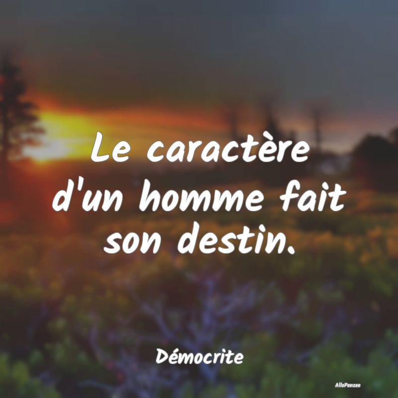 Le caractère d