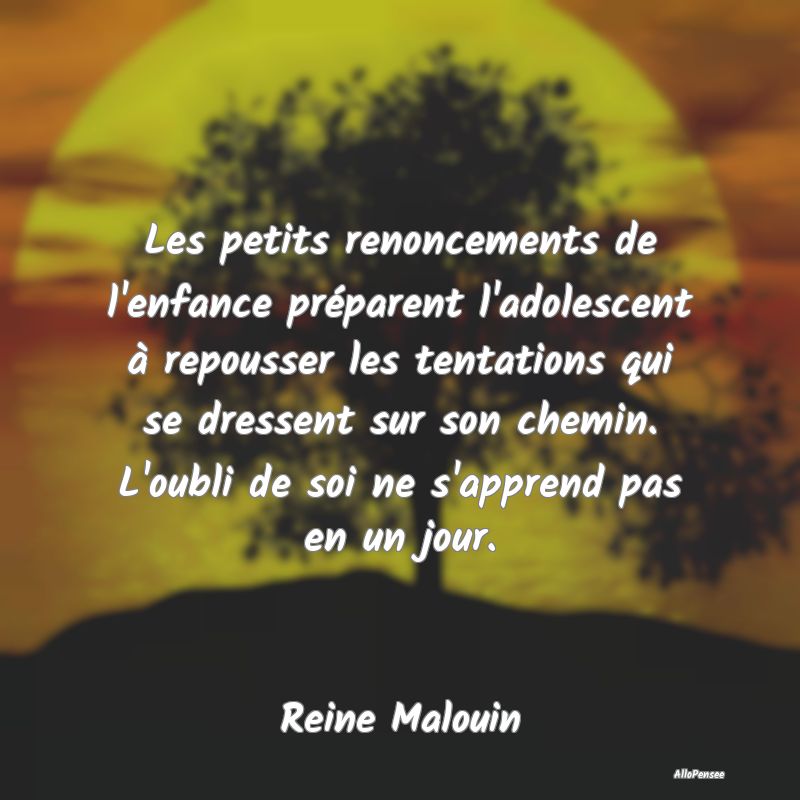 Les petits renoncements de l