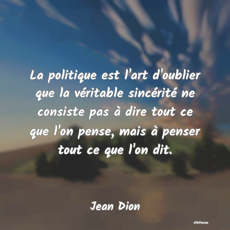 La politique est l