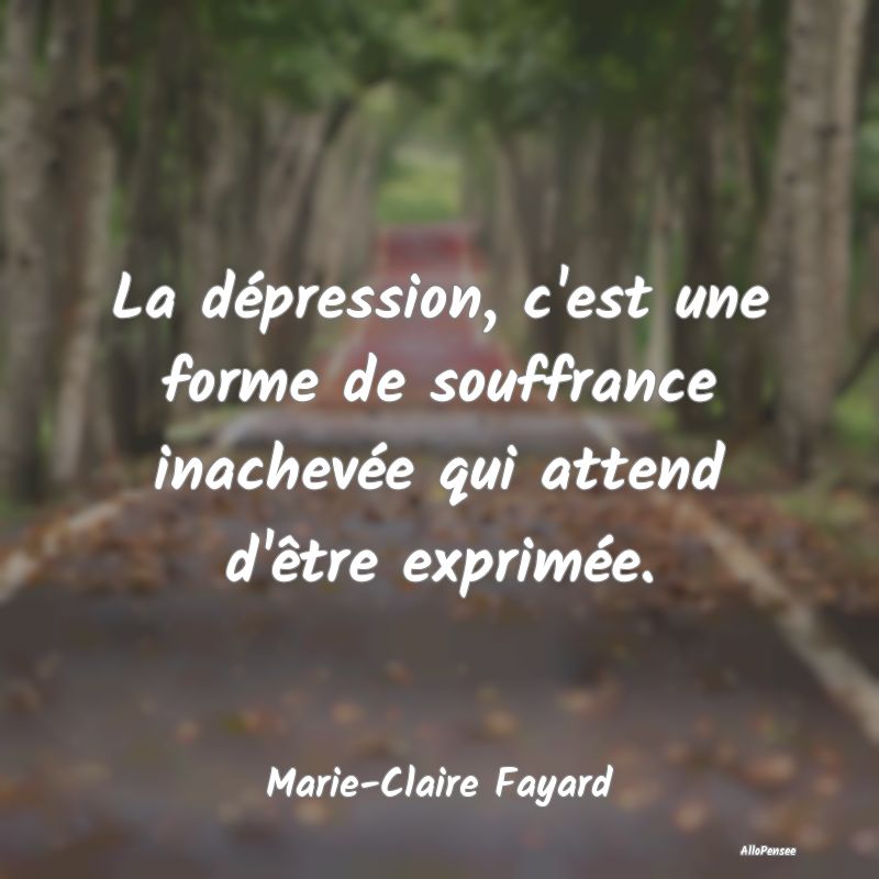 La dépression, c