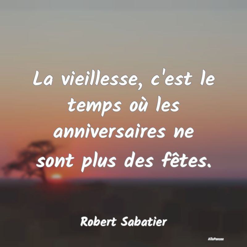 La vieillesse, c