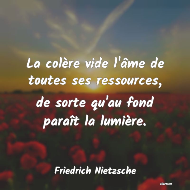 La colère vide l