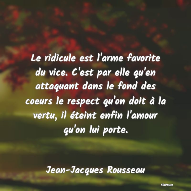 Le ridicule est l