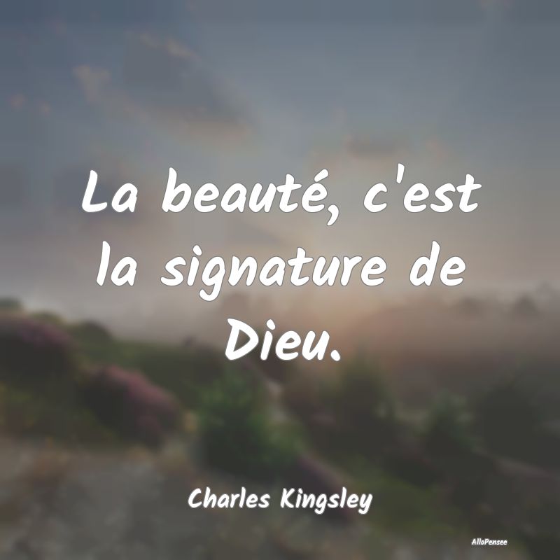 La beauté, c