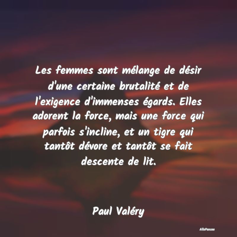 Les femmes sont mélange de désir d