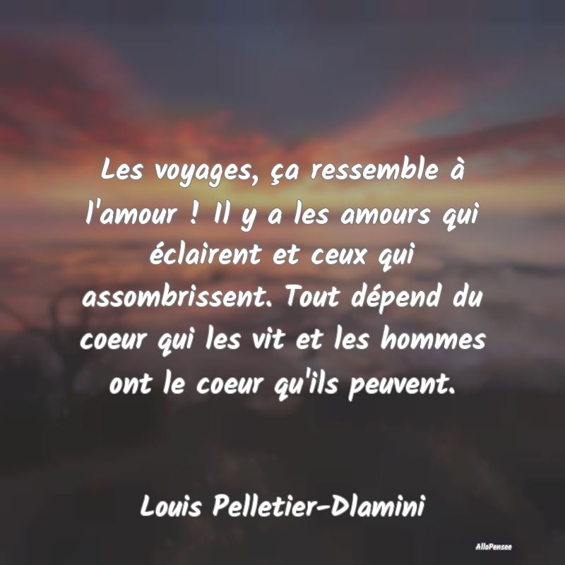 Les voyages, ça ressemble à l