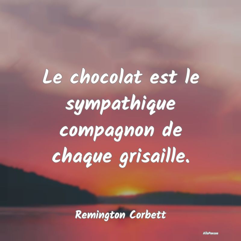 Le chocolat est le sympathique compagnon de chaque...