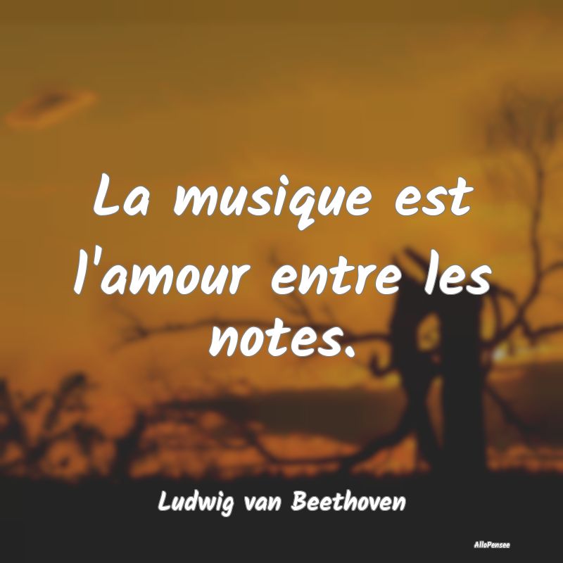 La musique est l'amour entre les notes....
