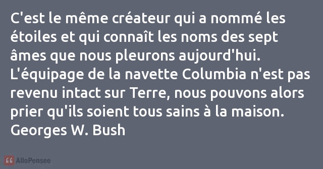 citation Georges W. Bush