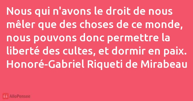citation Honoré-Gabriel Riqueti de Mirabeau